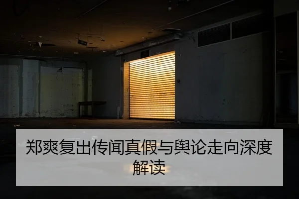 郑爽复出传闻真假与舆论走向深度解读